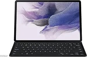 Samsung Tablet Keyboard Cover, Protective Case For Galaxy Tab S8+, S7 FE, S7+ Lite W/ Large Key Sizes, S Pen Holder, Slim, Sturdy, Ultra Lightweight, US Version, Black Balck