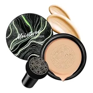 Mushroom Head Air Cushion Cc Cream - Bb Cream Face Makeup For Mature Skin, Moisturizing Cover Balm Foundation & Long-Lasting Color Correcting Concealer, Even Skin Tone For All Skin (Natural)