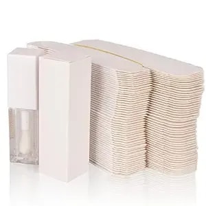 Cosidea 25pcs 25 * 25 * 86mm Craft Paper Box For Lip Gloss 350gms Lipstick Packing For Lipgloss Tubes(Pink Paper Box 25pcs) (White)