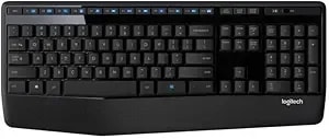 Logitech k345 Wireless Keyboard - Full-Sized Keyboard With Palm Rest, 2.4 Ghz Wireless Usb Receiver - For Pc, Laptop