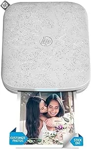Hp Sprocket 3x4 Instant Smartphone Photo Printer - Portable Color Wireless Mobile Printer - Zink Sticky-Back Photos - Print From Compatible Ios & Android Devices With Bluetooth W/The Creative App