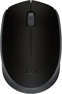 Logitech m170 Wireless Mouse For Pc, Mac, Laptop, 2.4 Ghz With Usb Mini Receiver, Optical Tracking, 12-Months Battery Life, Ambidextrous - Black