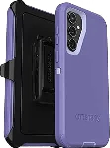 Otterbox Galaxy s23 Fe Defender Series Case - Mountain Magesty (Purple), Rugged & Durable, With Port Protection, Includes Holster Clip Kickstand