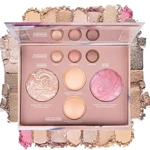 Best Of The Baked Makeup Palette,Pigmented Long Wear Travel Makeup Forwomen - All-In-1 Baked Palette With Bronzer,Blush,Highlighter&Eyeshadow,Blendable Fine Powder,Portable Compact For Daily&Party Makeup