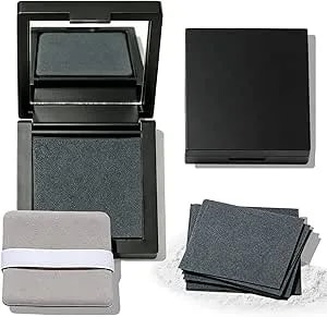 Oil Blotting Paper With Powder - 300 Sheets With Mirror, Puff & Refills, Absorbs Excess Face Oil, Controls Shine, Gentle For Makeup Use