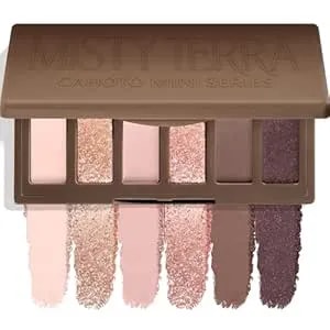 6 Colors Shimmer Glitter Eyeshadow Palette, 2 High-Shine Sparkle & 4 Fine Shimmer Shades With Mirror, Mini Travel Size, Highly Pigmented Long Lasting Metallic Finish Makeup Palette For Daily