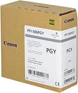 Canon Pfi-306 Pgy - Photo Gray - Original - Ink Tank - For Imageprograf ipf8400, ipf9400, ipf9400s