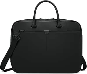 Lenovo 15.6-Inch Laptop Bag (t200) - Water Resistant Leather Messenger Bag With Padded Device Compartment – Multi Compartment Professional Handbag With Shoulder Strap For Travel & Business