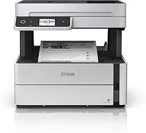 Epson Ecotank Et-m3170 Wireless Monochrome All-In-One Supertank Printer With Adf, Fax And Ethernet Plus 2 Years Of Unlimited Ink*, White