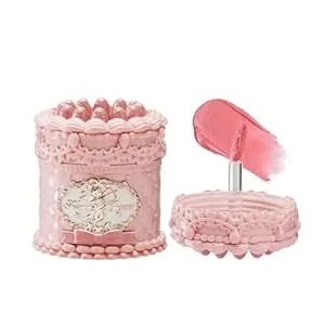 Flower Knows Strawberry Cupid Cake Lip Cream, Soft Rosy Pink Velvet Matte Lip Color, Transfer-Resistant Lightweight Hydrating Formula, Vegan