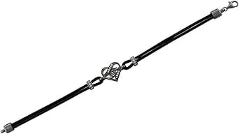Harley-Davidson Women'S Infinity Thorn Heart Leather Bracelet - Sterling Silver