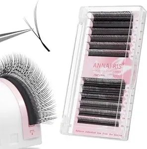 Fox Yy Shape Eyelash Extension Makeup Mesh Net Cross 2d Y Shape Premade Fans Lash Extensions Hand Woven Natural Soft Faux Mink False Lashes (0.07 D,9-14mm Mix)