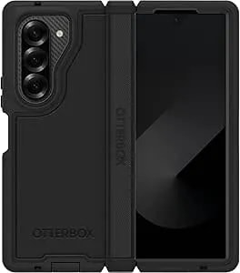 Otterbox Galaxy Z fold6 Defender Series Xt Case - Black, Screenless, Rugged Hinge Protection, Lanyard Attachment, Powershare And Wireless Charging Compatible