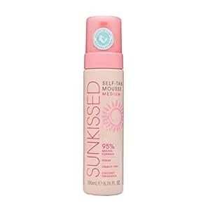 Sunkissed Self Tan Mousse Medium 200ml 95 Percent Natural