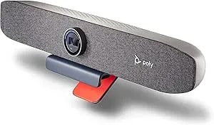 Poly Studio P15 Personal Video Bar (Plantronics + Polycom) - 4K Video Quality - Camera, Microphones & Speaker Solution With Premium Audio & Video - Certified For Zoom And Teams