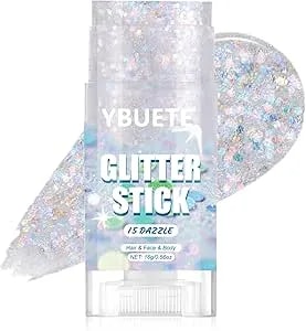 Ybuete Dazzle Face And Body Glitter Stick For Sparkling Makeup, Hair Glitter Accessories For Women, Highlighting Stick For Fairy Dust Makeup, Cheerful Face Glitter For Festive Parties And Carnivals